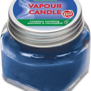 Decongestant Vaporising Candle for Easy Breathing, 60G, Blue