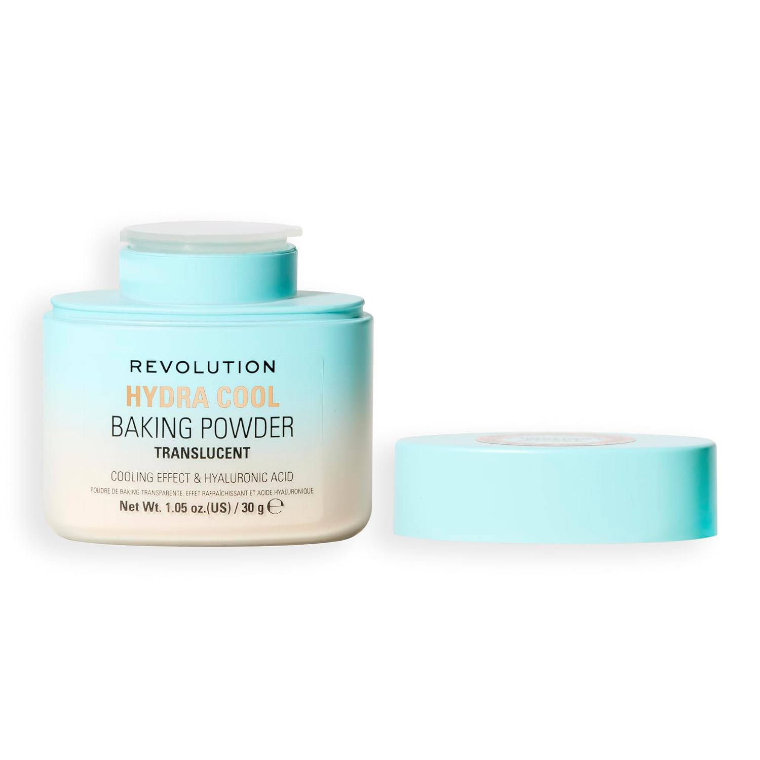 Revolution, Hydra Cool Cooling Loose Baking Powder, Makeup Setting Powder for Hydrating Skin, Enriched with Hyaluronic Acid, Vegan & Cruelty-Free, 1.05 oz