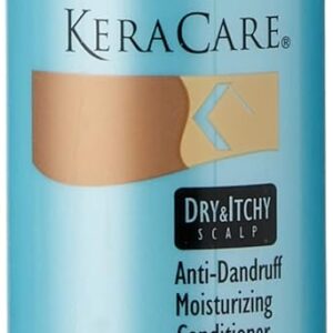 KeraCare Dry & Itchy Moisturizing Conditioner 8 oz - With Flax Seed Extract, Coconut Oil and Aloe Leaf Juice - Effective Against Dandruff, Seborrheic Dermatitis and Seborrhea