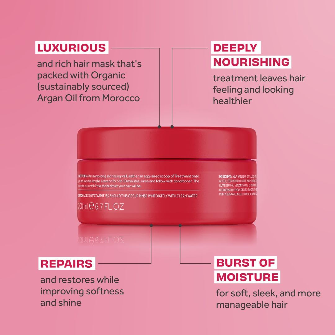 Lee Stafford Hydrating Hair Mask | Argan Oil Collection - Deep Conditioning Moroccan Treatment, Best for Dry, Damaged Hair to Restore and Repair Moisture & Shine, 5 Minute Leave-In, 6.7 Fl Oz - Image 3