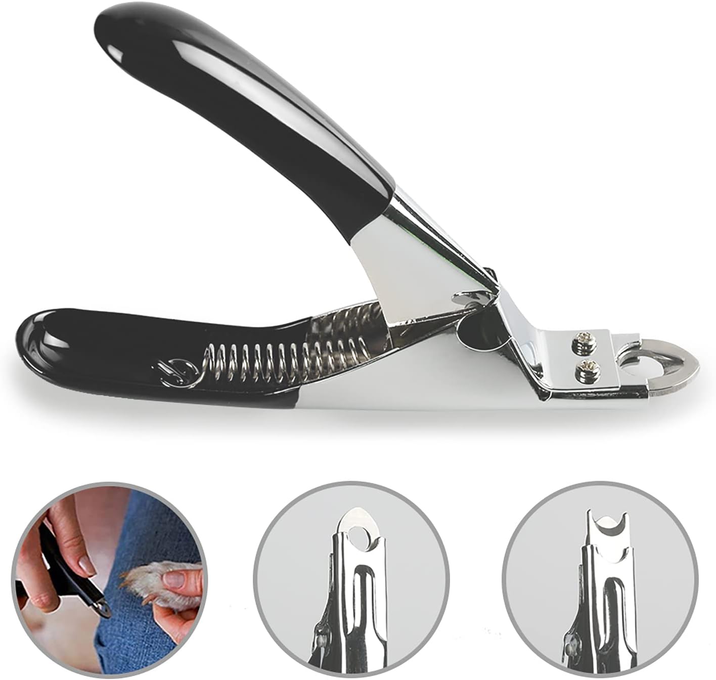 Dog Cat Pets Nail Clippers, Professional Pets Claw Trimmer with Free Nail File, Sharp Stainless Steel Blade, Sturdy Non Slip Handles - for Safe, Professional at Home Grooming - Image 6