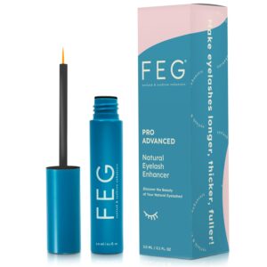 FEG Pro Advanced Natural Eyelash Enhancer Serum for Rapid Lash Growth | Extra Strength Lash Serum for Growing Thick, Full, and Long Eyelashes | 3ml | Stimulates Natural Growth