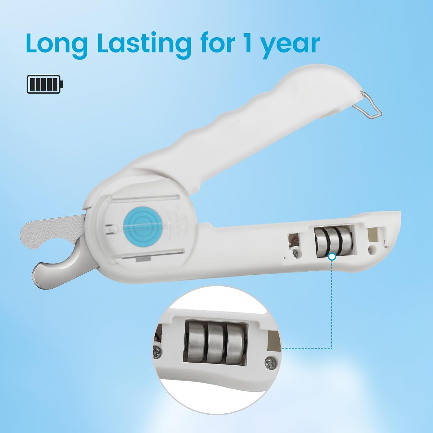 Cat Dog Pet Nail Clippers with Light, Llluminates Cat Dog Nails or Bloodline,Safety Pet Nail Clipper for Dogs, Cats, Rabbits Sharp No Nail Splitting - Image 5
