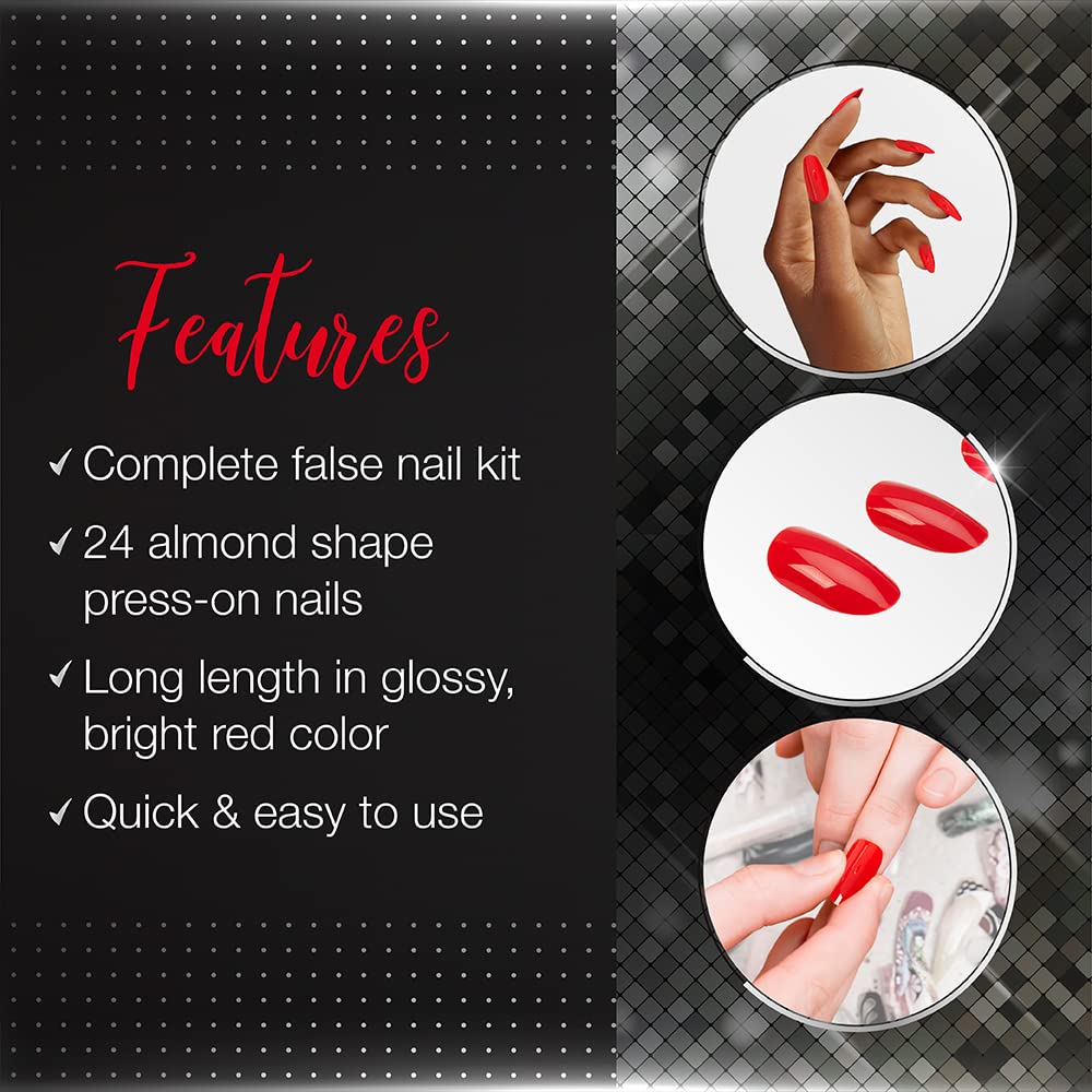 Ardell Nail Addict Artificial Nail Set, Cherry Red - Image 4