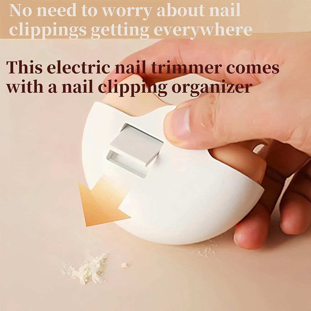 Rechargeable 2-in-1 Electric Nail Clipper and Trimmer Black with 2 Speeds - Image 6