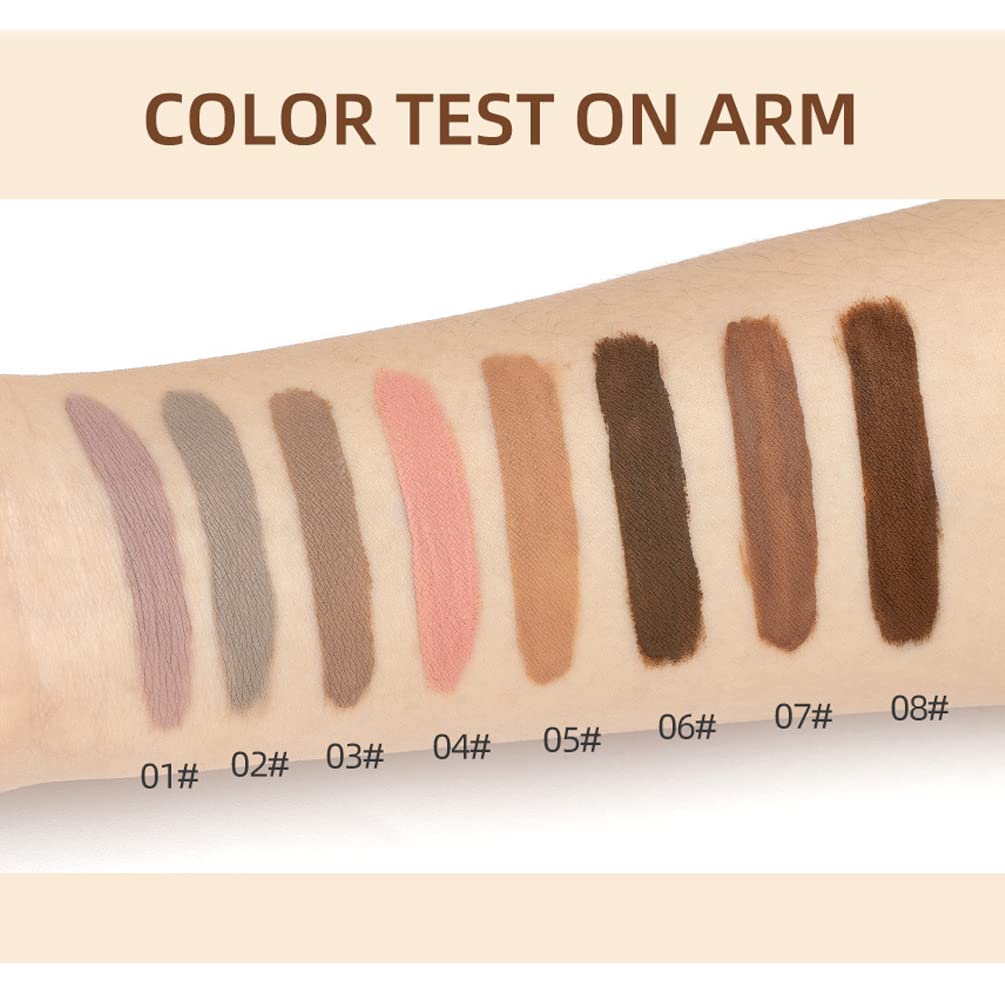 QiBest Matte Liquid Tinted Eye Shadow Liquid Smoky Eye Makeup Retouch Face Nude Three-dimensional Eye Cheek Glitter Metal Quick Dry Waterproof Long Lasting Dual Use Set Non-Greasy - Image 2