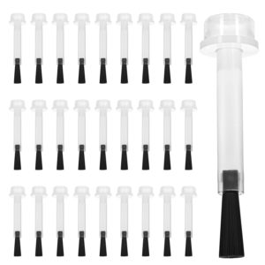 30 Pcs Replacement Nail Polish Brush Kit, Disposable Nail Art Brushes Set Soft Bristles Nail Brushes with Handle Dip Powder Liquid Replacement Brushes for DIY Nail Art Salon