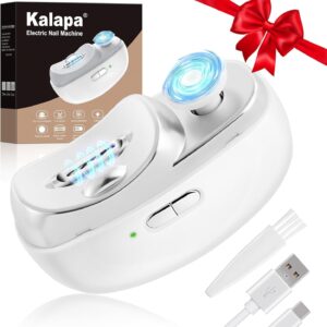 Electric Nail Clippers Automatic, 3 in 1 Upgraded - with Polishing, Dust Storage & LED Light, Nail File Toenail Trimmer, Gifts for Women Men Her Him Kids Adults Senior Baby Teacher Students (White)