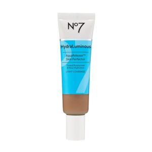 No7 HydraLuminous Skin Tint Perfector - Aqua Release Tinted Moisturizer with a Hydrating, Lightweight Formula - Sheer to Light Coverage Face Makeup - Medium Rich (1 Fl Oz)