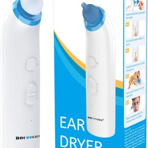 BOCOOLIFE Ear Dryer Ear Blow Dryer Swimming Ear Moisture Swimmers Ear Drier Swim Ear Blower Electronic Ear Water Remover Rechargeable Battery Operated Ear Fluid Remover Ear Dryer for Swimmers Dry Ears