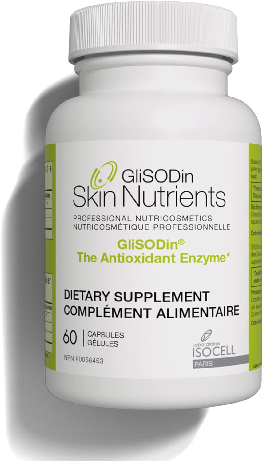 GliSODin Skin Nutrients The Antioxidant Enzyme – Protection Against Free Radical Damage - Reduces Oxidative Stress - 60 capsules – 1 Month Supply