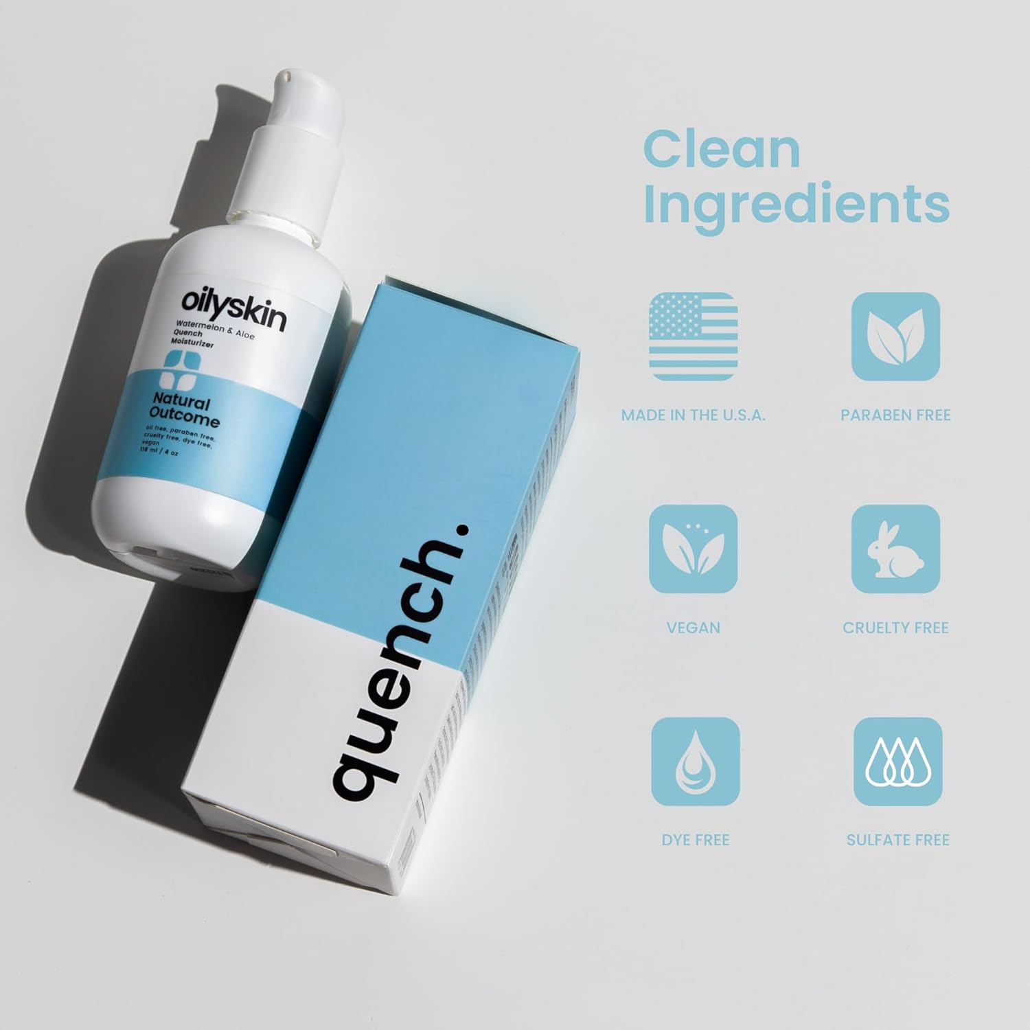Oily Skin Moisturizer | Oil Free Daily Facial Moisturizer Gel w/Hyaluronic Acid | Watermelon & Aloe Vera Hydrating Face Lotion | Non-Greasy Lotion for Oily Skin Types | 4 oz by Natural Outcome - Image 5