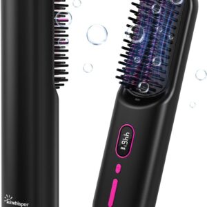 Cordless Hair Straightener Brush with 200 Million Anion,