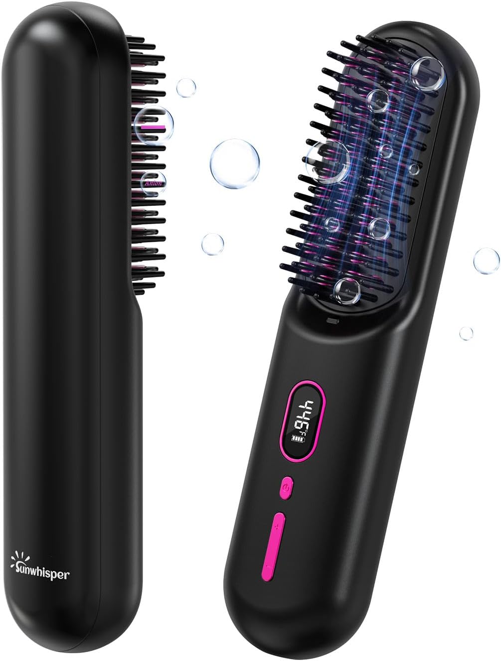 Cordless Hair Straightener Brush with 200 Million Anion,