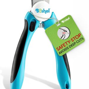 Dog Nail Clippers and Trimmer by Boshel - with Safety Guard to Avoid Over-Cutting Nails & Free Nail File - Razor Sharp Blades - Sturdy Non Slip Handles - for Safe, Professional at Home Grooming