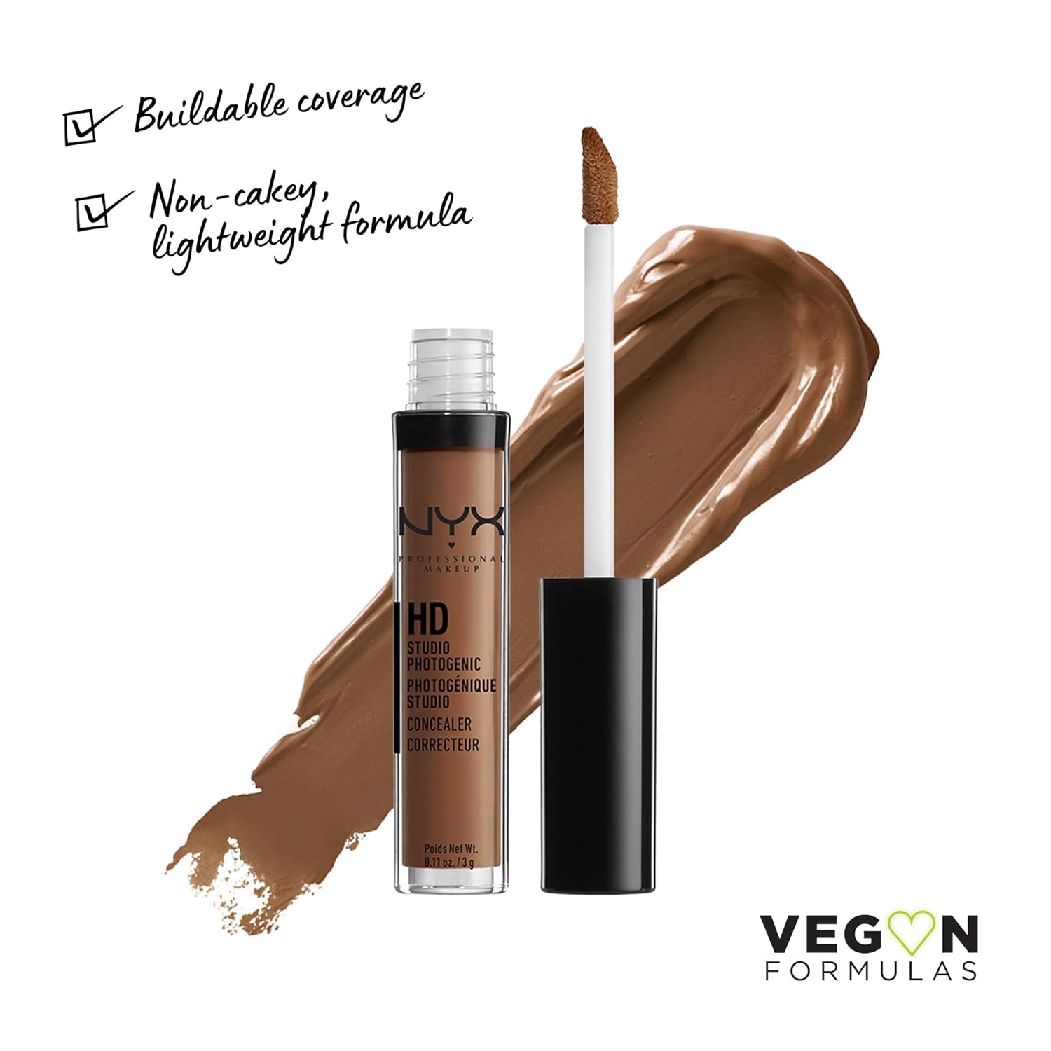 NYX PROFESSIONAL MAKEUP HD Studio Photogenic Concealer Wand, Medium Coverage - Deep Rich - Image 2