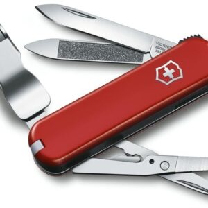 Victorinox Nail Clip 580, 8 Functions, Swiss Made Multi-Tool with Nail File, Nail Cleaner and Small Blade - Red