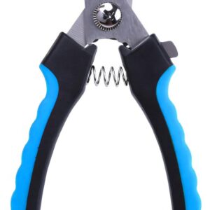 Dog Nail Clippers, Cat Nail Clippers, Suitable for Dog, Cat, Bird, Hamster, Rabbit, Hedgehog, Ferret, Chinchilla, The Blades are Made of Stainless Ste. (Blue/Black)
