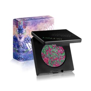 ecofavor Chameleon Duochrome Eyeshadow - Shifting Burgundy with Green Glitter | Multi-Dimensional Glitter, Shimmery Metallic Holographic Finish | Professional Party Makeup, Glam Look, Portable,#3