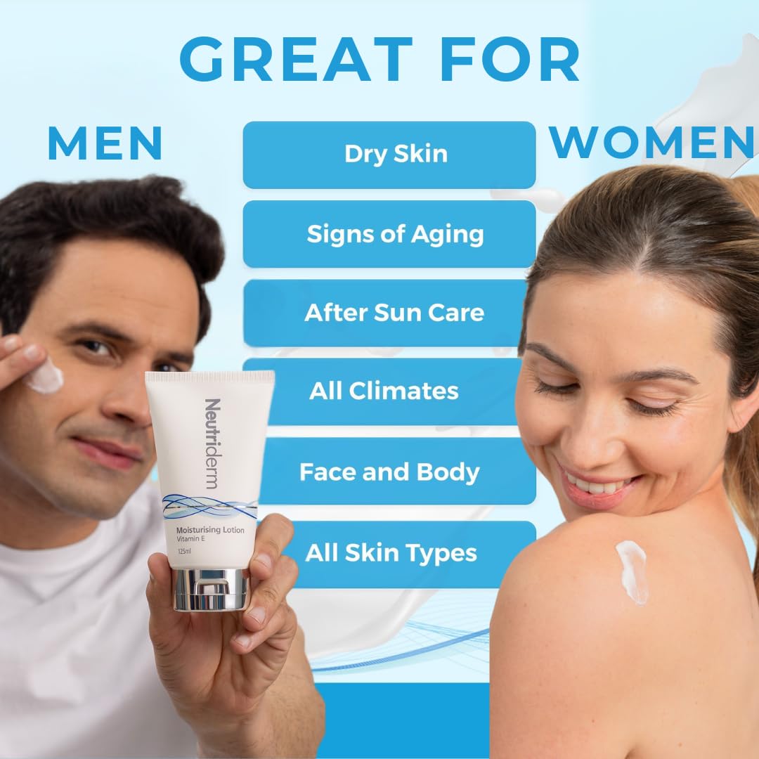 NEUTRIDERM Daily Face Moisturizer with Natural Vitamin E Cream, Moisturizing Lotion for Face and Body, Wrinkles, Dry, Acne-Prone, Irritated, or Aging Skin, 48-Hour Hydration, 4.2 oz - Image 4