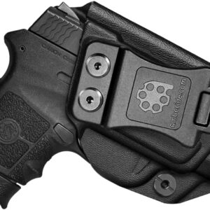 Bodyguard 380 Holster IWB Kydex Holster Fit: Smith & Wesson M&P Bodyguard 380 with Integrated Crimson Trace Laser Pistol – Adj. Cant Concealed Carry & 'Posi-Click' Retention - No Wear/Jitter - US Made
