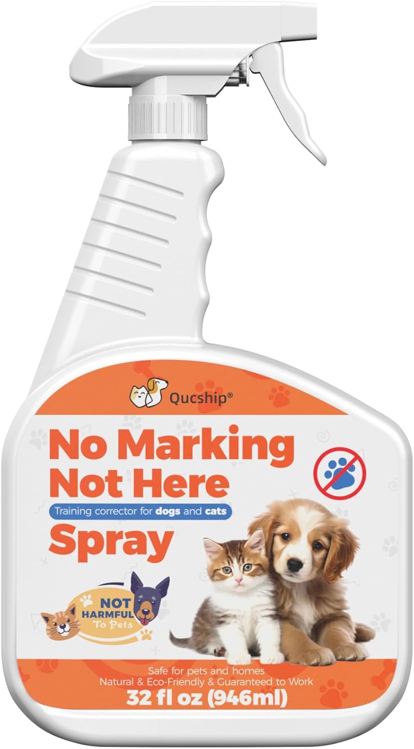 Qucship Safe and Effective Dog Stay Away Spray for Indoor Training - Eeay to use-32oz