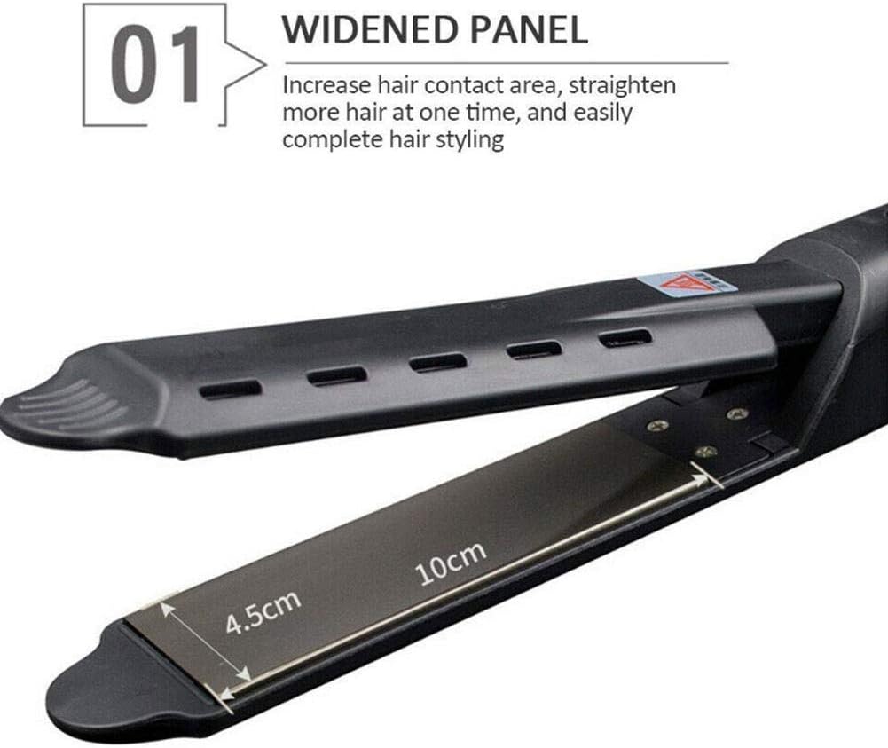 Hair Iron, Ceramic Tourmaline Ionic Flat Iron Hair Straightener, Dual use Dry and Wet for Hair Care Adjustable Temperature, for All Hair Types - Image 4