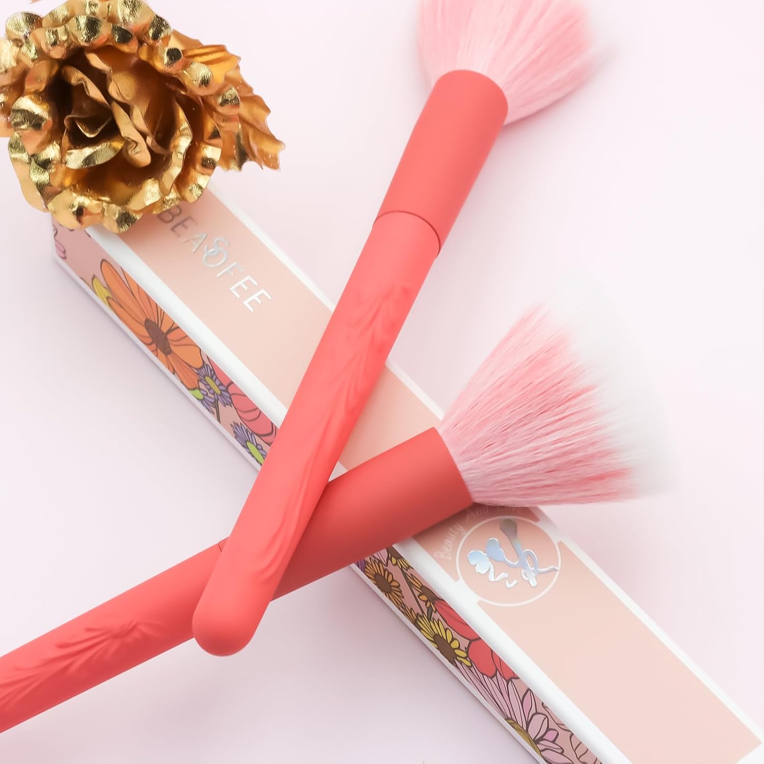 Duo Fiber Stippling Brush Premium Stipple Brush, Perfect for Foundation,Powder,Highlight,Cream,Blush,Mineral Makeup… - Image 7