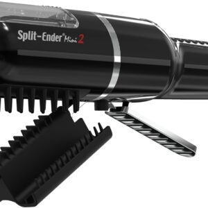 Split Ender Mini 2 - Cordless Split End Hair Trimmer, Solution for Dry and Damaged Hair, Rechargeable Trimmer for Broken and Brittle Split Ends, Hair Styling Tool- Black