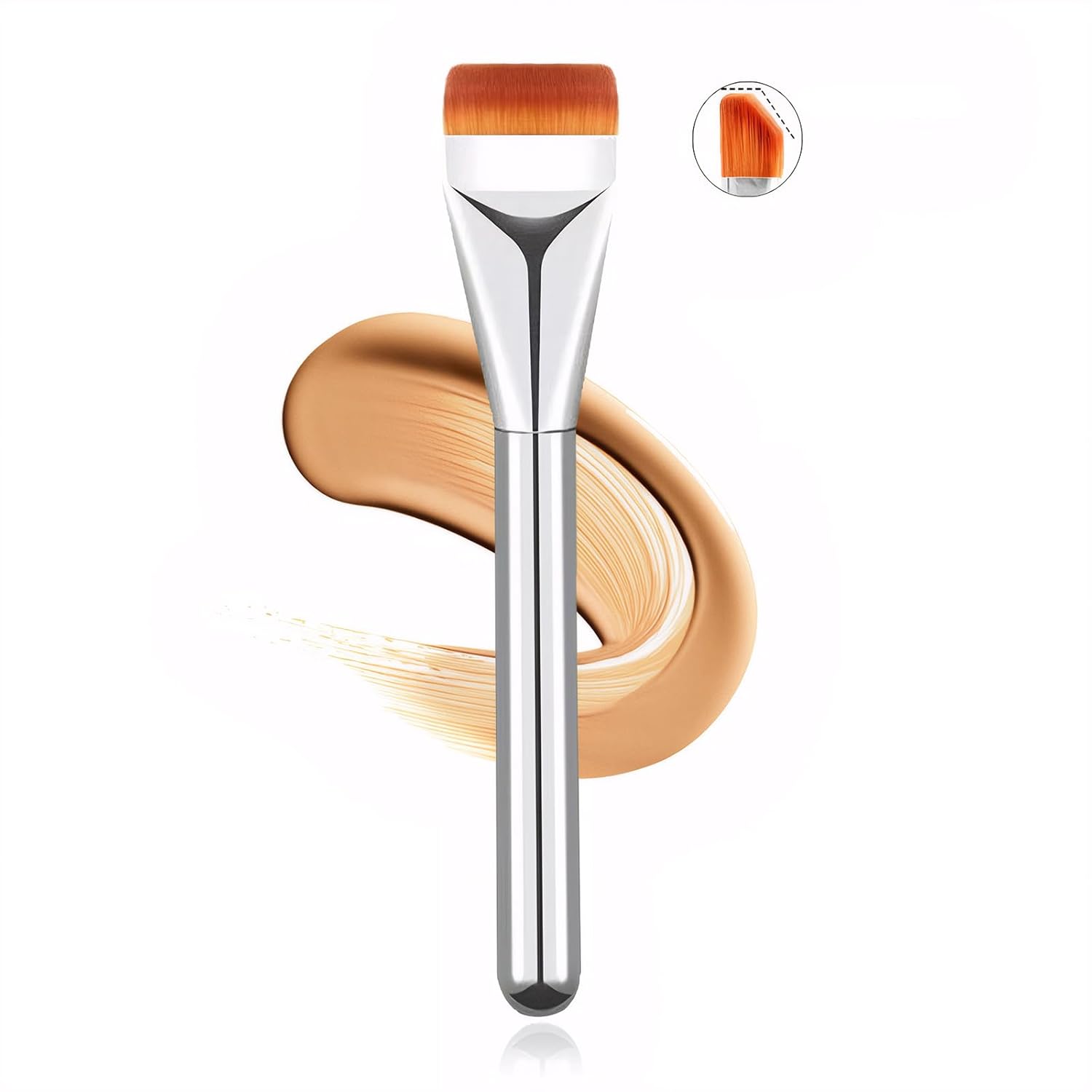 Foundation Brush for Liquid Makeup,Concealer Brush,Cosmetic Brush,Kabuki Brush, Premium Soft Bristles,Doesn't Soak Up Powder For Creams,Facial Mask,Liquids,Mask Cosmetic Makeup Tool