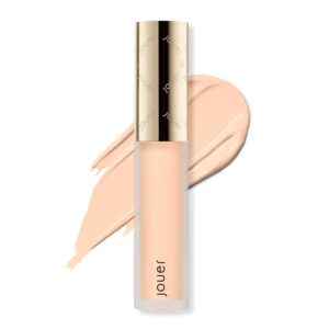 Jouer Essential High Coverage Liquid Concealer - Brightening Concealer - Color Corrector for Under Eye Dark Circles, Spot Coverage, and Eye Primer - Soft Matte Finish, Lace