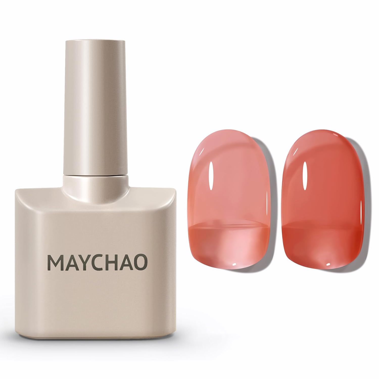 MAYCHAO Jelly Gel Nail Polish 1Pc Transparent Pomegranate Nail Polish 15ML Soak Off UV LED Nail Gel Polish Nail Art Starter Manicure Salon DIY at Home