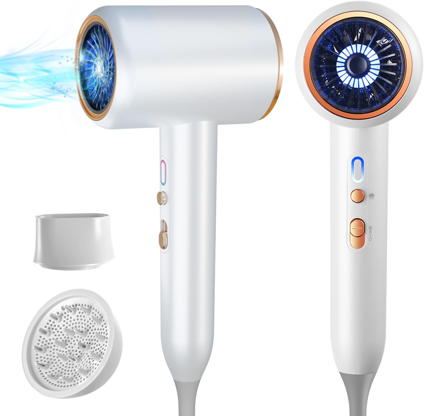 Hair Dryer for Women and Men 1875W Portable Ionic Hairdryer Travel Blow Dryer with Diffuser Nozzle Small Lightweight and Quiet Fast Drying as Salon No Heat Damage