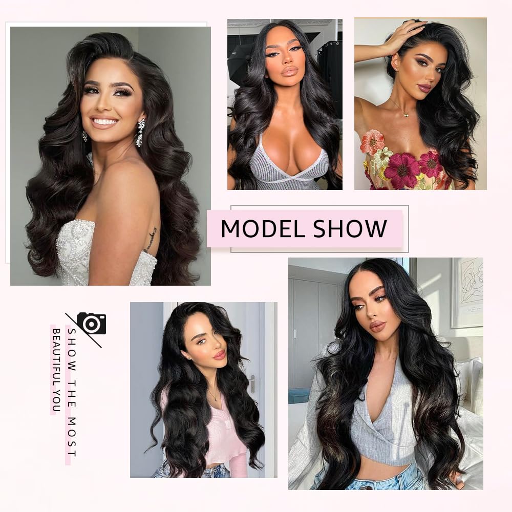 13x6 Lace Front Wigs Human Hair 200% Density 28 Inch Body Wave Lace Front Wigs Human Hair Pre Plucked Real Human Hair Wig with Baby Hair Glueless Wigs Human Hair Lace Front Wigs - Image 4