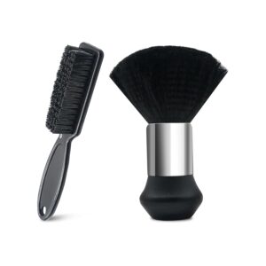 Barber Brush Neck Duster - Essentials Barber Accessories and Cleaning Supplies for Barber Shop - Neck Duster Brush for Professional Hair Stylists - Barbers Duster Tool for Salon Stations(2 pcs)