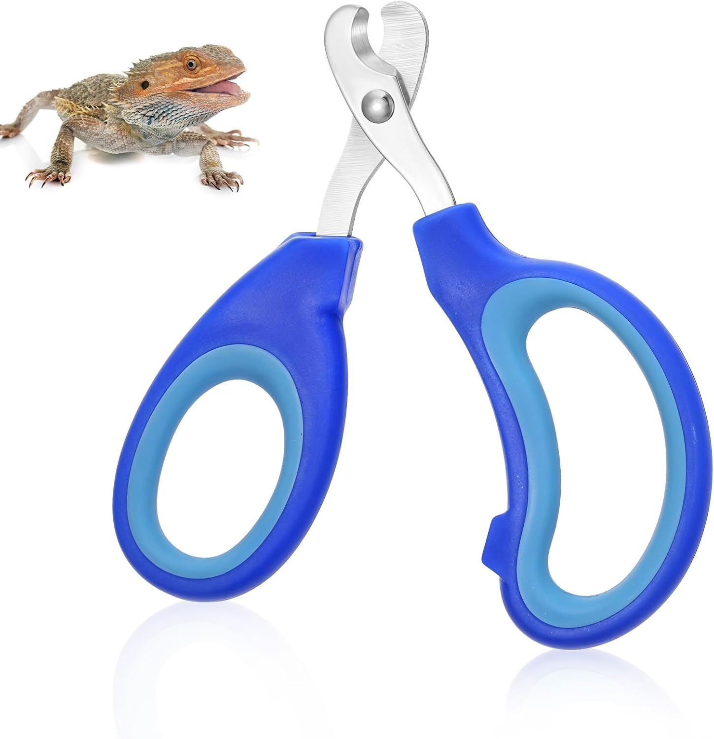 Stainless Steel Bearded Dragon Cat Nail Clippers, Pet Toe Nail Clippers Professional Grooming Supplies for Bird Small Reptiles Guinea Pig Dog Rabbit Turtle,Chameleon,Iguana