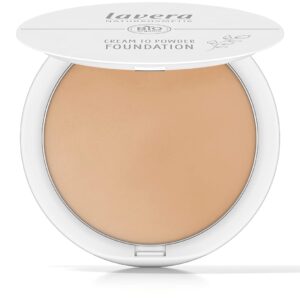 lavera Cream To Powder Foundation - Tanned 02 - Foundation Make Up with Vitamin E & Almond Oil - Cover, Conceal & Correct - Face Make Up - PETA Certified - Vegan - Made in Germany - 0.37 Oz
