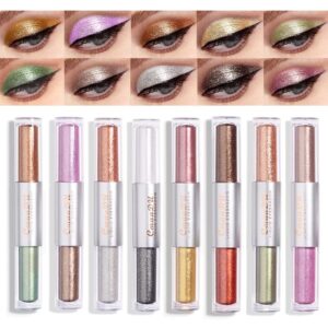 evpct 16 Colors Liquid Glitter Shimmer Metallic Eyeshadow Set Glitter Sparkle Colorful Liquid Eyeliner Makeup Set delineador pupilentes de ojos contra el agua sombras colores para ojos con brillo