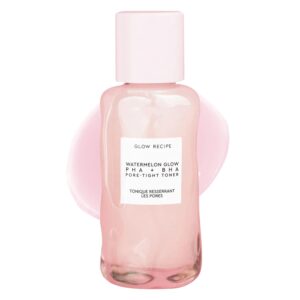 Glow Recipe PHA + BHA Face Toner - Korean Skin Care Pore Minimizer & Gentle Facial Exfoliator for Tightening, Hydrating & Exfoliating - Glycerin, Watermelon & Cactus Water (40ml)