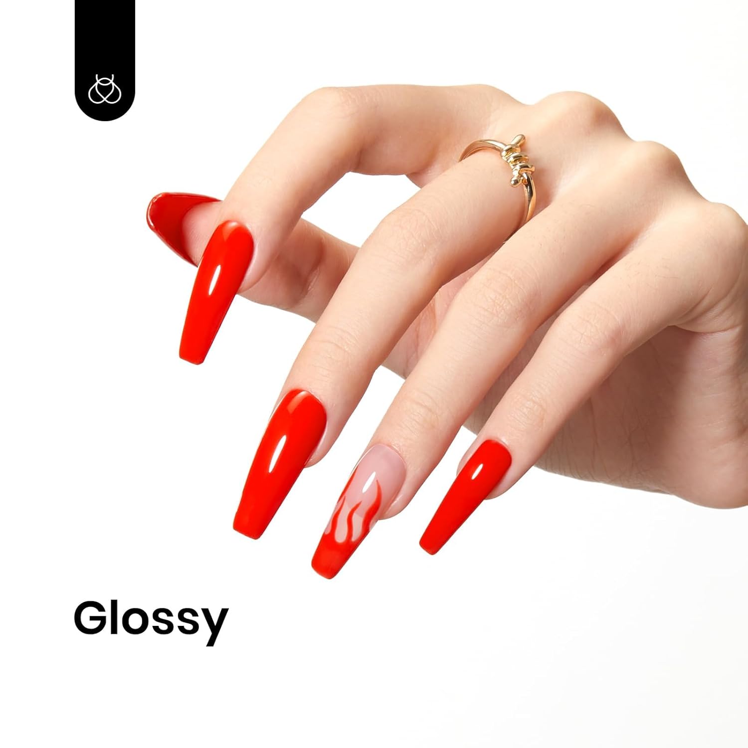 Beetles Bright Red Gel Nail Polish, 15ml Orange Red Gel Nail Polish Solid Color Spring Summer Gel Soak Off LED UV Manicure Art Design Salon at Home Candied Apple Collection DIY Gift for Women - Image 3