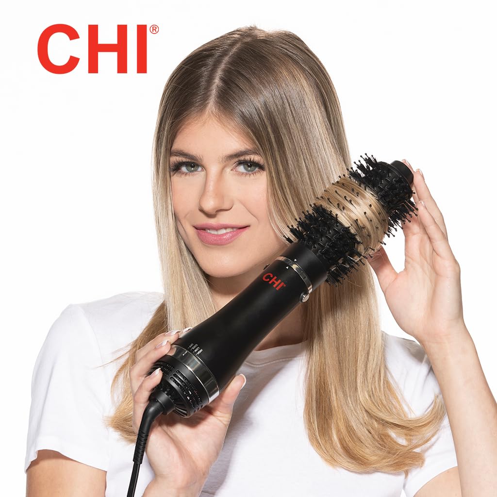 CHI 3-in-1 Round Blowout Brush, Hair Dryer Brush For Smooth, Frizz-Free Hair, 3 Interchangeable Brush Heads & Adjustable Heat Settings - Image 6