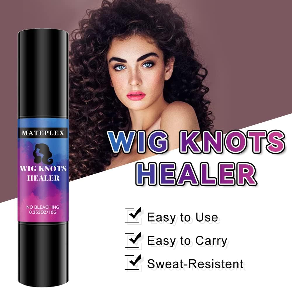 Wig Knot Concealer and Healer, Brown-02, 5 Latest Colors, Sweatproof, Portable, Double-head for Lace Wigs Frontal Part & Hairline, Stick with Brush, Makes Wigs Look Natural, Natural Material - Image 9
