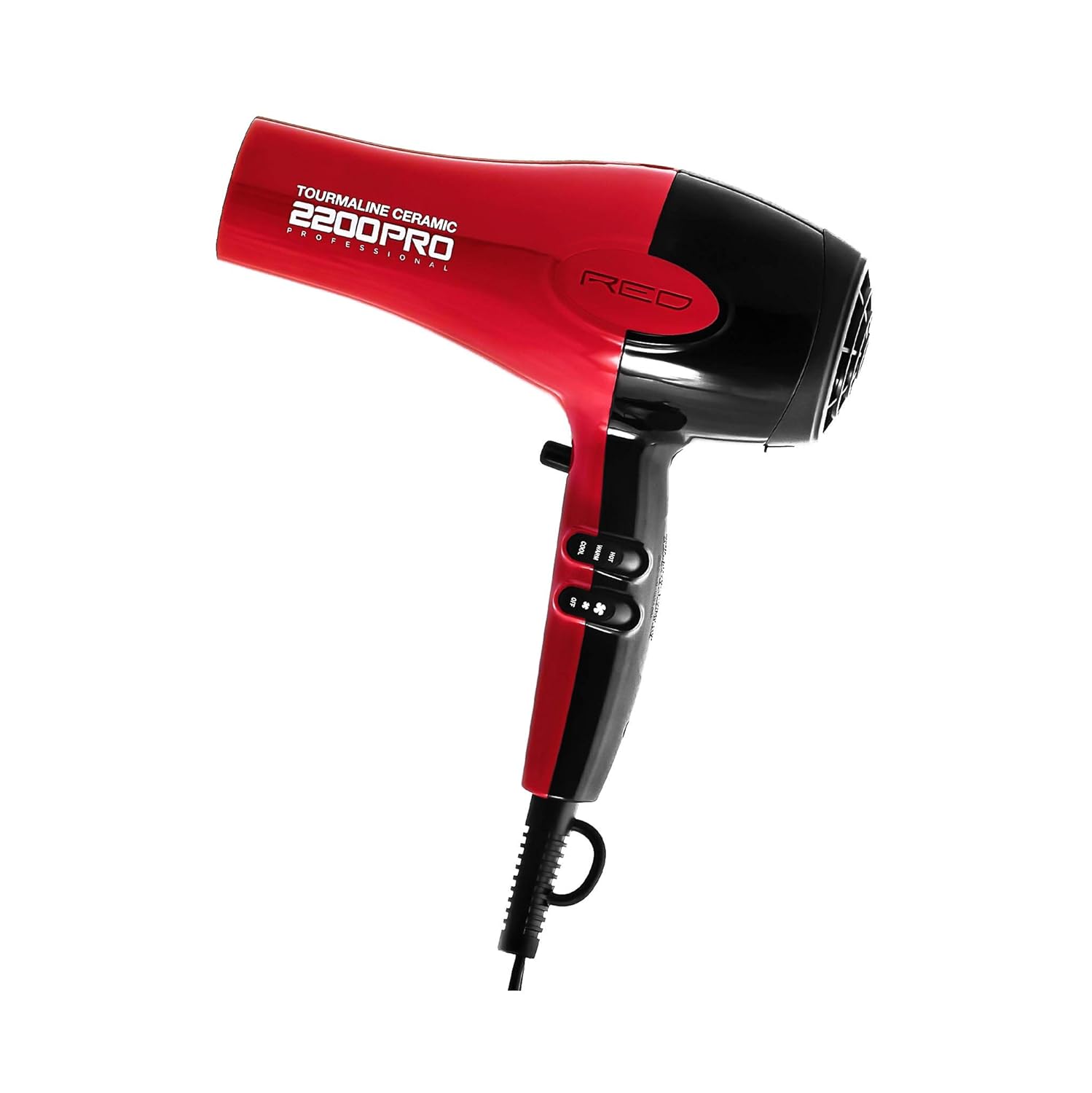 RED by Kiss Tourmaline Ceramic 2200W PRO - Professional Hair Dryer with Extra Combs, Frizz-Free Hair, Six Heat Settings Blow Dryer - Image 2