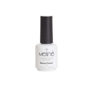 Meliné Gel Nail Polish UV/LED, White French, Semi-Permanent for Professional Use, No Primer/Final Coat Needed, +30 Colors, Long-Lasting Full Coverage for LED/UV Lamps, 15ml/0.5 fl oz