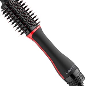 Plus 2.0 Hair Dryer Brush Blow Dryer Brush in one, 2'' Oval Brush Head Ionic Hot Air Brush Styler Volumizer with Anti-Frizz Ceramic-Coated Titanium Barrel for Smooth and Shiny Blowout