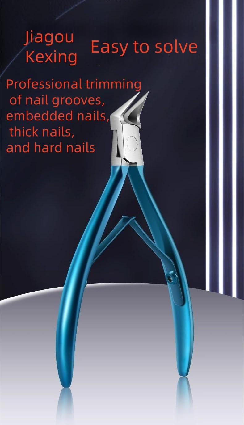 Professional Ingrown Toenail Clippers - 120° Angled Stainless Steel Nail Clippers for Thick/Hard Nails, Double Spring Design, Precise Groove Trimming Tool for Diabetics & Home Pedicure - Image 7