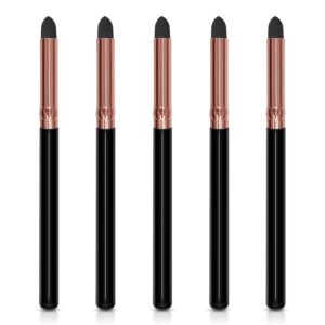 Eyeliner Smudge Brush Pointed Pencil Stick Set,5Pcs Professional Sponge Blending Makeup Tool for Eyeshadow Eyebrow Reusable Tip Applicator