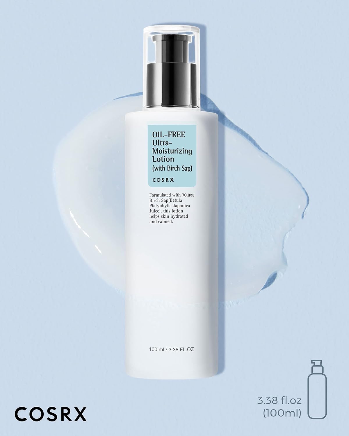 COSRX Oil Free Lotion with Birch Sap, Daily Acne Facial Moisturizer, Hydrating Moisturizer for All Skin Types, Korean Skin Care, Paraben free, 3.38 fl.oz / 100ml - Image 8