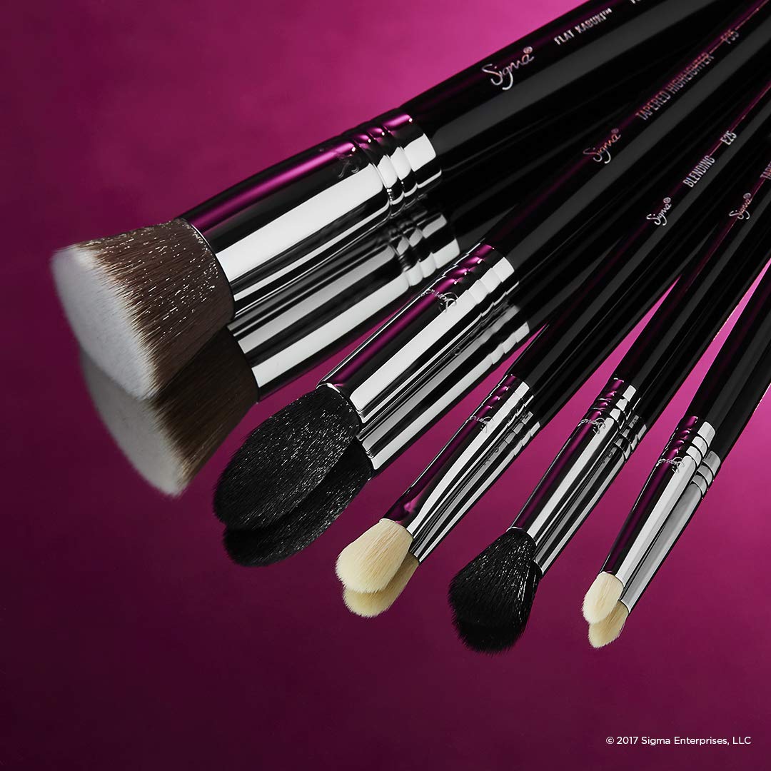 SIGMA Beauty Most Wanted Makeup Brush Set – Set of 5 Favorite Makeup Brushes for Foundation, Highlighter, Eyeshadow, Pencil Liner, and Blending (5 pcs) - Image 3