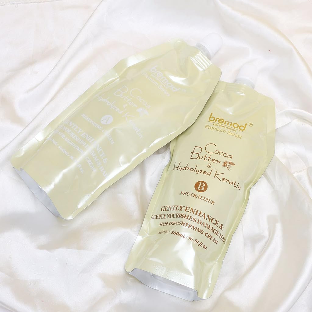 Cocoa Butter Keratin Hair Straightening Rebonding Cream 2 x 16.9 Fl Oz Set - Image 8